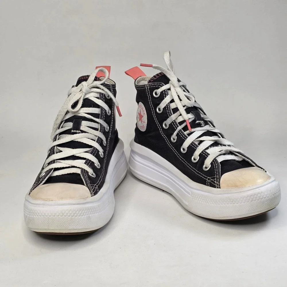 Converse Chuck Taylor All Star Move High Top Platform Black Pink 71527F Youth 3